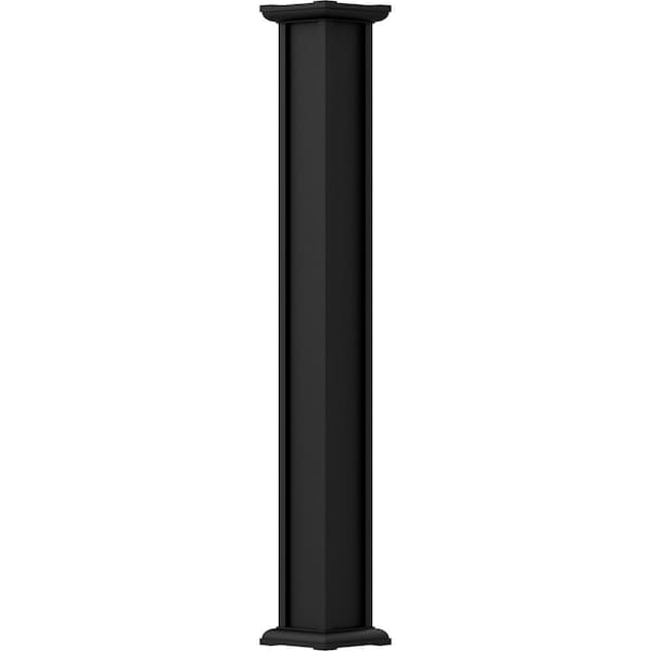 Ekena Millwork 8" x 12' Endura-Aluminum Acadian Style Column, Square Shaft (For Post Wrap Installation) Non-Tapered EA0812INPSDACAC - main